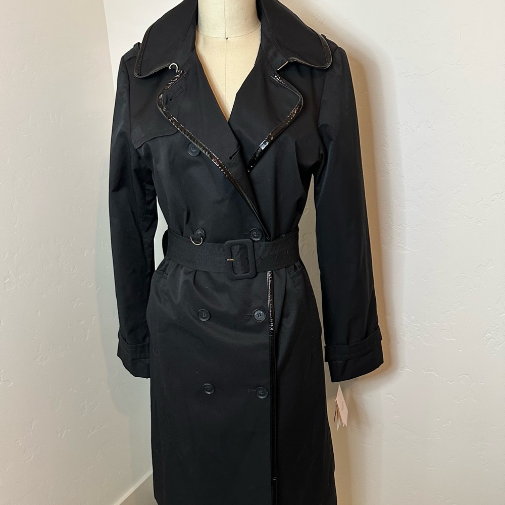 NWT Kate Spade Classic Black Trench Coat